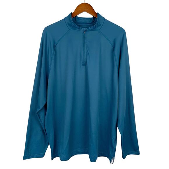 Rhone Session 1/4 Zip Pullover Shirt Teal Performance Long Sleeve Men's XXL 2XL - Picture 1 of 8
